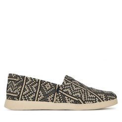 Półbuty Toms. Czarne półbuty damskie TOMS, bez wzorów, bez obcasa, na płaskiej podeszwie, bez zapięcia. Za 199.99 zł.