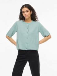 Vila Kardigan "Viliga" w kolorze zielonym rozmiar: XL. Zielone kardigany damskie Vila, s, bez wzorów, z materiału. Za 74.81 zł.