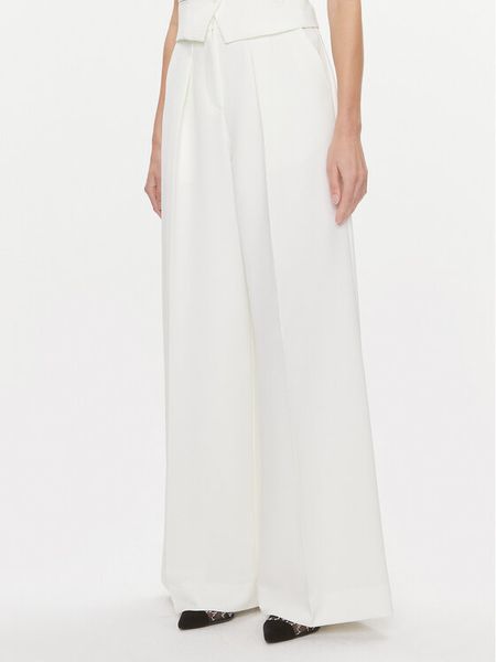 KARL LAGERFELD Spodnie palazzo 240W1006 Biały Relaxed Fit. Białe spodnie materiałowe damskie KARL LAGERFELD, bez wzorów, z materiału. Za 1,119.00 zł.