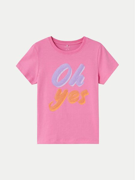 NAME IT T-Shirt Hanne 13226131 Różowy Regular Fit. Czerwone koszulki i t-shirty dziewczęce Name it, bez wzorów, z bawełny, bez kołnierzyka, bez ramiączek. Za 49.99 zł.