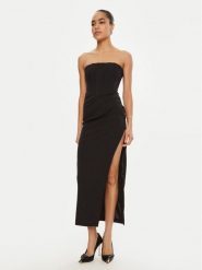BARDOT Sukienka koktajlowa 58532DB Czarny Regular Fit. Czarne sukienki damskie Bardot, bez wzorów, z syntetyku, wizytowe, bez ramiączek. Za 419.99 zł.
