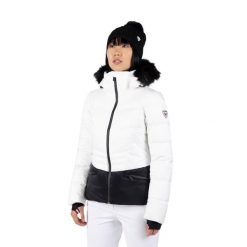 Damska kurtka z kapturem Rossignol Joseray. Białe kurtki sportowe damskie Rossignol, na zimę, bez wzorów, z puchu, z kapturem. Za 2,503.00 zł.