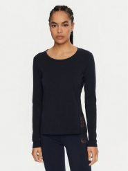 EA7 Emporio Armani Bluzka 6DTT06 TJQCZ 1562 Granatowy Slim Fit. Niebieskie bluzki damskie EA7 Emporio Armani, xs, bez wzorów, z bawełny, bez kołnierzyka, bez ramiączek. Za 149.99 zł.
