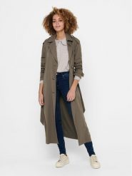 ONLY Trencz 15217799 Brązowy Relaxed Fit. Brązowe płaszcze damskie Only, l, bez wzorów, z syntetyku, bez kaptura. Za 279.99 zł.