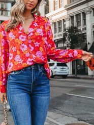 Milan Kiss Koszula w kolorze koralowym rozmiar: XL. Czerwone koszule damskie Milan Kiss, xl, bez wzorów, bez kołnierzyka, bez ramiączek. Za 162.49 zł.
