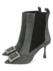 MELVIN & HAMILTON Skórzane botki "Alena" w kolorze szarym rozmiar: 40. Szare botki damskie Melvin & Hamilton, eleganckie, bez obcasa, bez zapięcia. Za 709.99 zł.