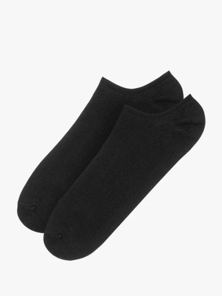 Czarne stopki bawełniane. Czarne skarpetki damskie Ryłko, bez wzorów, z bawełny. W wyprzedaży za 14.99 zł.