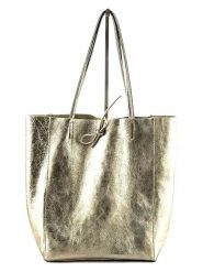 Marlon Skórzany shopper bag w kolorze złotym - 37 x 40 x 12 cm rozmiar: onesize. Żółte shopper bag Marlon, bez wzorów, z materiału, na ramię, bez dodatków. Za 232.78 zł.