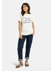 Smith & Soul Koszulka w kolorze kremowym rozmiar: L. Brązowe bluzki damskie Smith & Soul, l, bez wzorów, z bawełny, bez kołnierzyka, bez ramiączek. Za 78.99 zł.