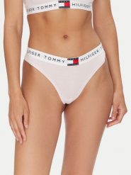 Tommy Hilfiger Stringi UW0UW06039 Różowy. Czerwone stringi Tommy Hilfiger, bez wzorów, z bawełny. Za 89.99 zł.