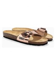 Sunbay Klapki "Jasmin" w kolorze jasnoróżowym rozmiar: 41. Różowe klapki damskie Sunbay, bez wzorów, z otwartym noskiem, bez obcasa, bez zapięcia. Za 149.95 zł.