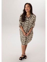 Aniston Sukienka w kolorze beżowo-czarnym rozmiar: 54. Brązowe sukienki damskie Aniston, bez wzorów, bez ramiączek. Za 252.99 zł.