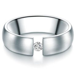 Trilani Pierścionek z Stal nierdzewna w Srebrny Pierścionki 1 ct Damski. Szare pierścionki damskie Trilani, srebrne. Za 229.99 zł.