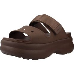 Sandały CROCS 212861C Brązowy. Brązowe sandały damskie Crocs, bez wzorów, z syntetyku, bez obcasa, bez zapięcia. Za 355.99 zł.