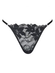 Hunkemöller Stringi Ingrid 300468 Czarny. Czarne stringi Hunkemöller, bez wzorów, z syntetyku. Za 69.99 zł.