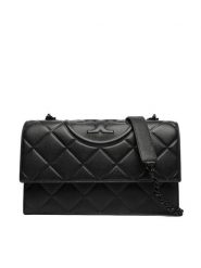 Tory Burch Torebka Fleming Soft Grain Convertible Shoulder Bag 169791 Czarny. Czarne listonoszki damskie Tory Burch, bez wzorów, ze skóry, bez dodatków. Za 3,209.00 zł.