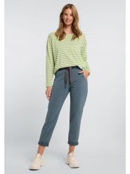 ELBSAND Koszulka "Tooske" w kolorze zielonym rozmiar: M. Zielone bluzki damskie ELBSAND, m, bez wzorów, bez kołnierzyka, bez ramiączek. Za 145.26 zł.