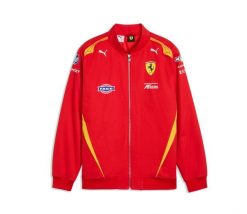 Kurtka z dresu Puma Ferrari Hypercar. Czerwone kurtki damskie Ferrari, s, bez wzorów, z dresówki, bez kaptura. Za 949.05 zł.