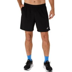 7-calowe spodenki Asics Core. Czarne spodenki sportowe damskie Asics, l, bez wzorów, z materiału, do biegania. Za 197.00 zł.