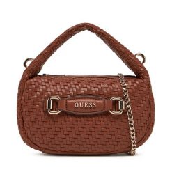 Torebka Guess. Brązowe torebki klasyczne damskie Guess, bez dodatków. Za 349.99 zł.