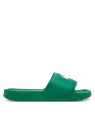 Lacoste Klapki Serve 0.0 7-49CFA0042 Zielony. Zielone klapki damskie Lacoste, bez wzorów, ze skóry, bez obcasa, bez zapięcia. Za 119.99 zł.