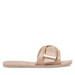 Klapki Jenny Fairy. Brązowe klapki damskie Jenny Fairy, bez wzorów, bez obcasa, bez zapięcia. Za 49.99 zł.