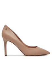 Tommy Hilfiger Szpilki Essential Pointed Pump FW0FW07533 Beżowy. Brązowe szpilki damskie Tommy Hilfiger, bez wzorów, ze skóry, bez obcasa, na szpilce, bez zapięcia. Za 519.99 zł.