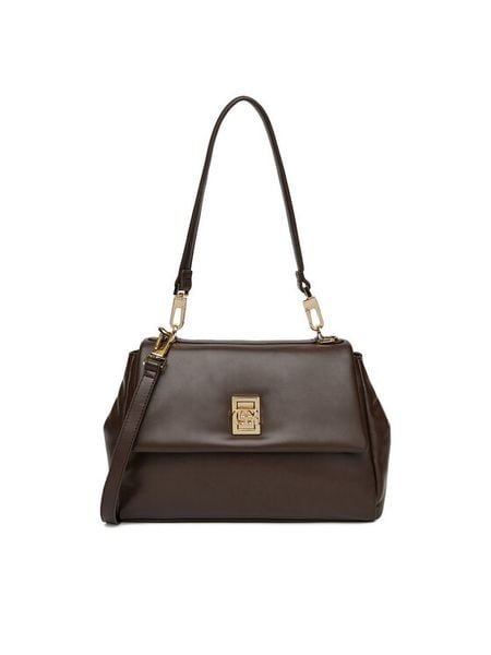 Gino Rossi Torebka CEO-ATALIA-DA8144 Brązowy. Brązowe torebki klasyczne damskie Gino Rossi, z materiału, bez dodatków. Za 149.99 zł.