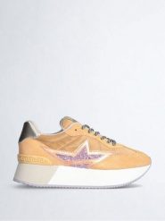 Liu Jo Sneakersy w kolorze jasnobrązowo-fioletowo-pomarańczowym rozmiar: 37. Brązowe obuwie sportowe damskie Liu Jo, z materiału, bez zapięcia. Za 289.88 zł.