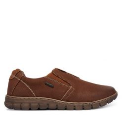 Półbuty Josef Seibel. Brązowe półbuty damskie Josef Seibel, bez wzorów, bez obcasa, na płaskiej podeszwie, bez zapięcia. Za 419.99 zł.