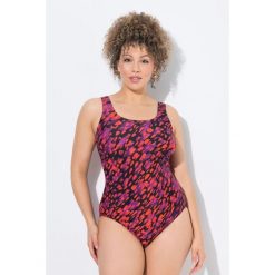 Damskie Strój kąpielowy z nadrukiem bez miękkich miseczek okrągły dekolt. Czerwone stroje jednoczęściowe Ulla Popken, bez wzorów, z elastanu. Za 199.99 zł.