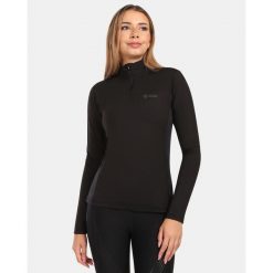 Damska koszulka termoaktywna z długim rękawem Kilpi WILLIE-W. Czarne koszulki damskie Kilpi, bez wzorów, bez kołnierzyka, bez ramiączek. Za 256.81 zł.