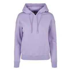 Bluza damska Urban Classics organic-Duże rozmiary. Niebieskie bluzy damskie Urban Classics, s, bez wzorów, z bawełny, z kapturem. Za 230.05 zł.