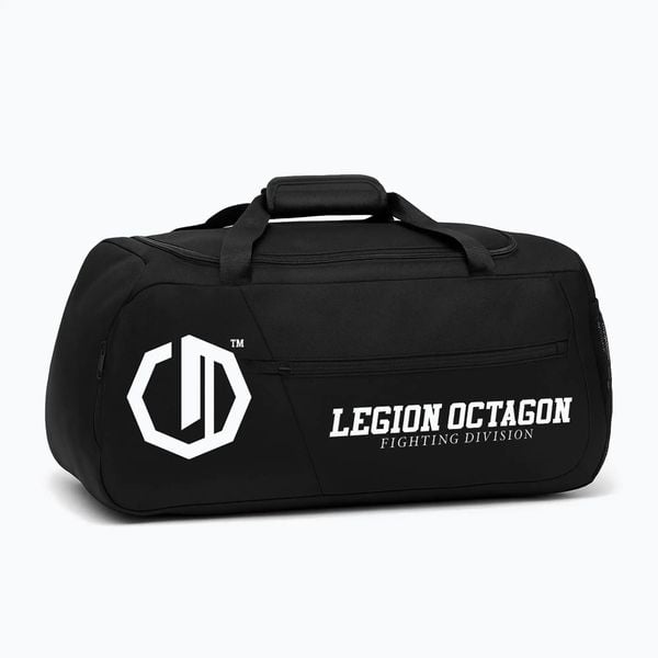 Torba treningowa Octagon Legion Fighting Division. Czarne torby sportowe OCTAGON, bez wzorów, z materiału. Za 139.99 zł.