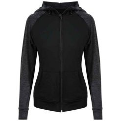 Damska Bluza Z Kapturem Z Kontrastowym Zamkiem Błyskawicznym. Szare bluzy damskie JUST COOL, l, bez wzorów, z kapturem. Za 188.99 zł.