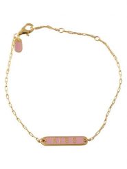 Design Letters Pozłacana bransoletka "Kiss" rozmiar: onesize. Różowe bransoletki damskie Design Letters, pozłacane. Za 60.99 zł.