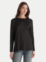 ViCOLO Bluzka TF0244 Czarny Regular Fit. Czarne bluzki damskie ViCOLO, m, bez wzorów, z wiskozy, bez kołnierzyka, bez ramiączek. Za 129.99 zł.