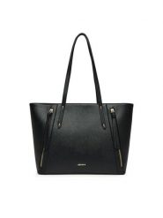 JENNY Torebka C-JNY-M-009-08 Czarny. Czarne shopper bag Jenny, bez wzorów, z materiału, bez dodatków. Za 159.99 zł.