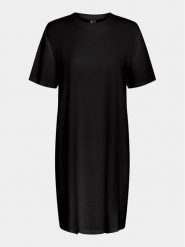 Pieces Sukienka codzienna Ria 17149328 Czarny Loose Fit. Czarne sukienki damskie Pieces, bez wzorów, z bawełny, bez ramiączek. Za 79.99 zł.