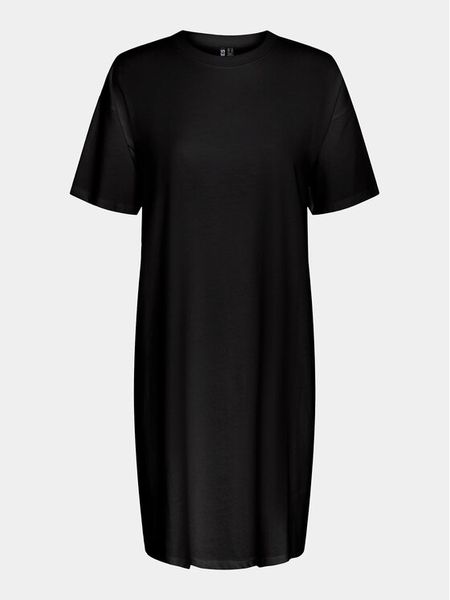 Pieces Sukienka codzienna Ria 17149328 Czarny Loose Fit. Czarne sukienki damskie Pieces, bez wzorów, z bawełny, bez ramiączek. Za 69.99 zł.