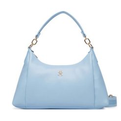 Torebka Tommy Hilfiger. Niebieskie torebki klasyczne damskie Tommy Hilfiger, bez dodatków. Za 529.99 zł.