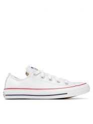 Converse Trampki Chuck Taylor All Star Ox 132173C Biały. Białe trampki damskie Converse, bez wzorów, ze skóry, bez zapięcia. Za 305.99 zł.