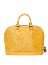 Louis Vuitton Skórzana torebka w kolorze żółtym - 30 x 23 x 15 cm rozmiar: onesize. Żółte torebki klasyczne damskie Louis Vuitton, z materiału, bez dodatków. Za 3,588.99 zł.