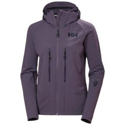 Damska kurtka narciarska Helly Hansen Odin Pro Shield. Fioletowe kurtki damskie Helly Hansen, na lato, l, bez wzorów, z elastanu, bez kaptura. Za 733.50 zł.