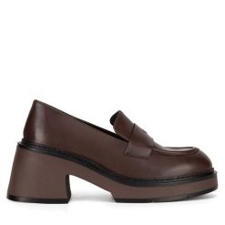 Mokasyny GINO ROSSI. Brązowe mokasyny damskie Gino Rossi, bez obcasa. Za 329.99 zł.