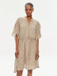 Bruuns Bazaar Sukienka koszulowa Parez BBW3953 Beżowy Regular Fit. Brązowe sukienki damskie Bruuns Bazaar, bez wzorów, z wiskozy, bez ramiączek. Za 429.99 zł.
