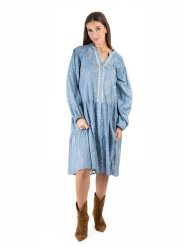 Isla Bonita by SIGRIS Sukienka w kolorze błękitnym rozmiar: XL. Niebieskie sukienki damskie Isla Bonita by SIGRIS, bez wzorów, z bawełny, bez ramiączek. Za 114.17 zł.