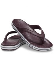 Crocs Japonki "Bayaband" w kolorze brązowym rozmiar: 41/42. Brązowe klapki damskie Crocs, bez wzorów, z otwartym noskiem, bez obcasa, bez zapięcia. Za 118.56 zł.