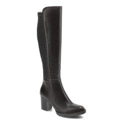 Brązowe Kozaki Grace Damskie Buty Na Obcasie. Brązowe kozaki damskie Grace, z materiału, bez obcasa, na obcasie, bez zapięcia. Za 499.00 zł.