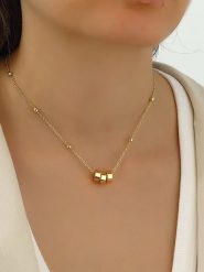 Atelier MIU Pozłacany naszyjnik z elementami ozdobnymi - dł. 42 cm rozmiar: onesize. Żółte naszyjniki damskie atelier MIU, pozłacane. Za 74.46 zł.